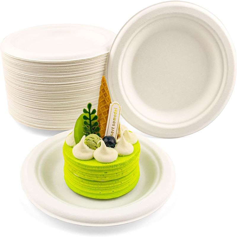 Assiettes en bagasse de canne à sucre